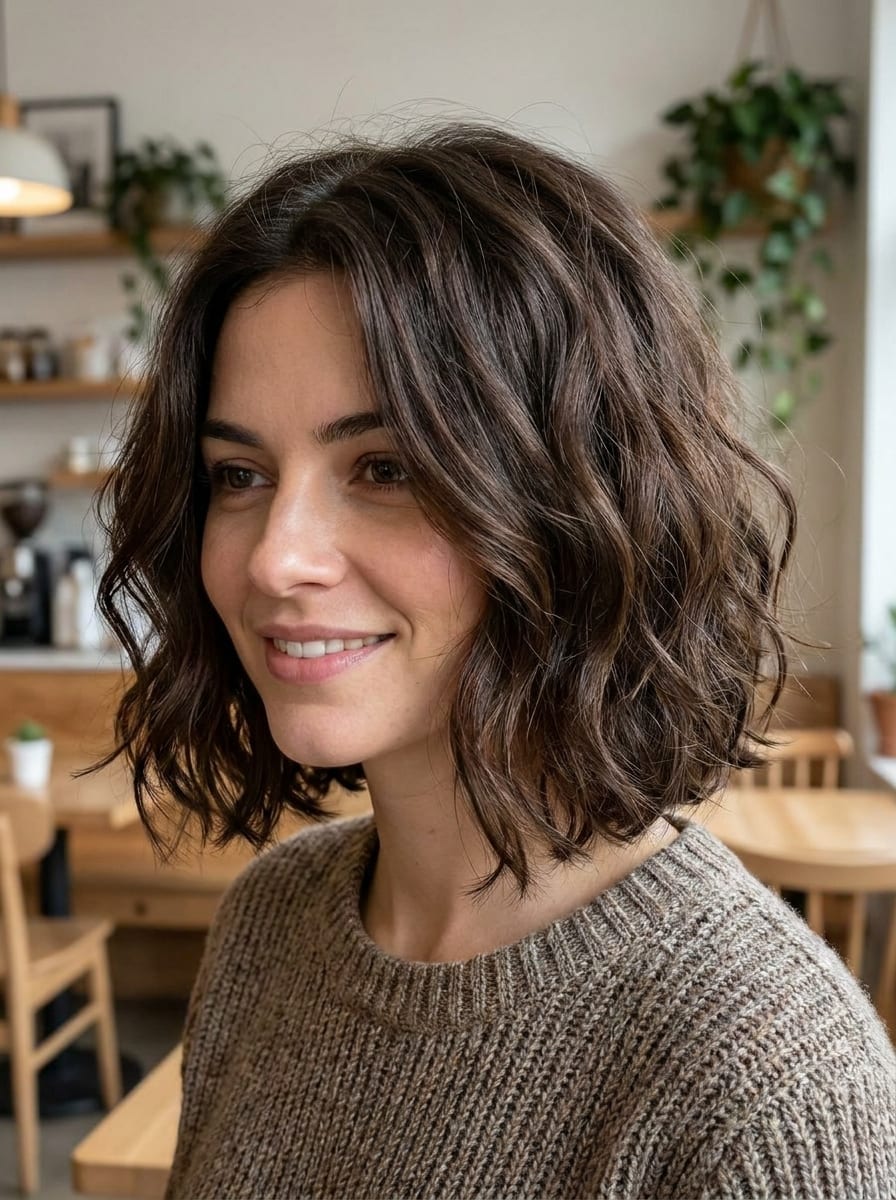Wavy Bob für dickes Haar - Frisur für dickes Haar